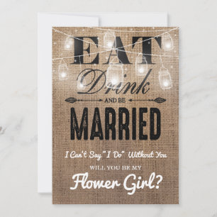 私のフラワーガールになってくれる？   ラスティックブライズメイド 招待状