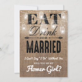 私のフラワーガールになってくれる？ | ラスティックブライズメイド 招待状