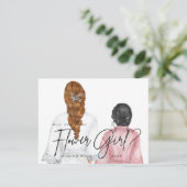 私のフラワーガールになってくれる？ ローブの女の子たち 招待状 (スタンド正面)