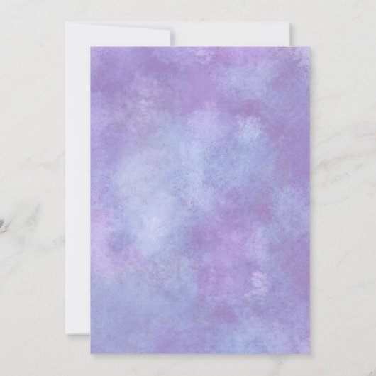 私のフラワーガールになってくれる?春の結婚式に紫のすみれ 招待状 (裏面)