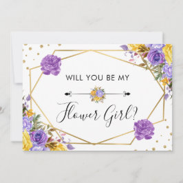 私のフラワーガールになってくれる？ 春の花 ウェディング 招待状