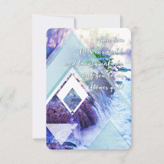 私のフラワーガールになって！ウォーターヘイズの招待状 招待状 (正面)