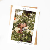 私のフラワーガールになって！ フォトプロポーズ カリグラフィー V 招待状