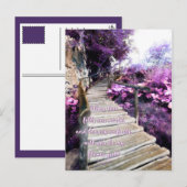 私のフラワーガールになって　木の小道に招待 インビテーションポストカード (正面/裏面)