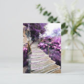 私のフラワーガールになって　木の小道に招待 インビテーションポストカード (スタンド正面)