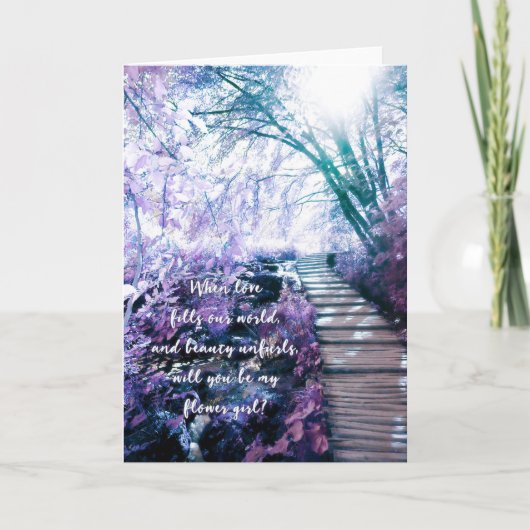 私のフラワーガールになりなさい　魅惑の森 招待状 (正面)