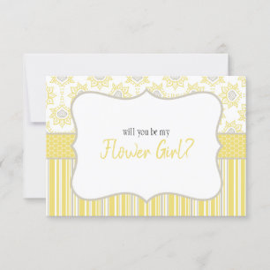 私のフラワーガールにイエローとグレーのハチになってくれる？