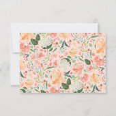 私のフラワーガールに春の優しい花のタン色を 招待状 (裏面)