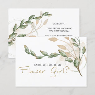 私のフラワーガールに　ゴールドセージグリーン