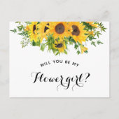 私のフラワーガールの提案はヒマワリ 案内ポストカード (正面)