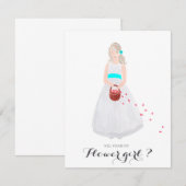 私のフラワーガールをこのカードにしてくれませんか 招待状 (正面/裏面)