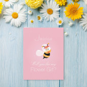 私のフラワーガールブライズメイドになってくれる? 面白くてかわいい 招待状