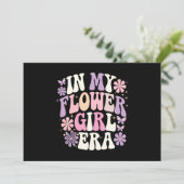 私のフラワーガール時代 レトロ グルーヴィー フラワー 招待状 (スタンド正面)