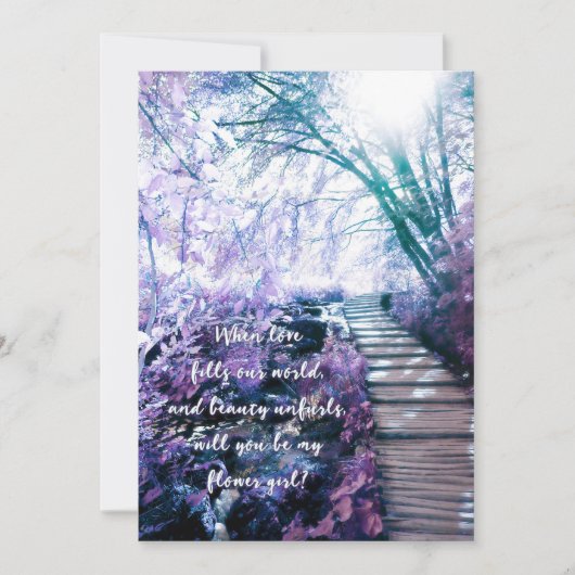 私のフラワーガール 魅惑の森 招待状 (正面)