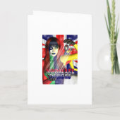 私のフラワー・ガールのピンクおよび青です 招待状 (裏面)