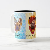 私のフランスのなトリオのマグ2を赦免して下さい ツートーンマグカップ (正面左)