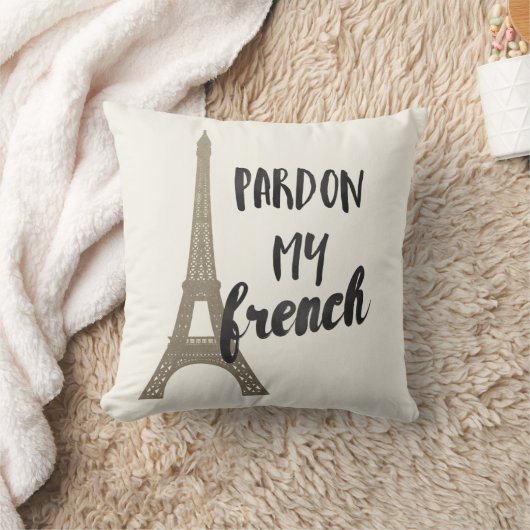 私のフランス語を赦免して下さい クッション (ブランケット)