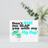 私のフリップフロップであなたを平手打ちにしないで ポストカード (スタンド正面)