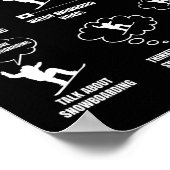 私のフリータイムでのスノーボードの事スノーボード ポスター (角)