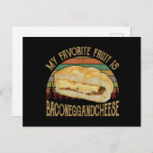 私のフルーツお気に入りのベーコンの卵とチーズギフト 案内ポストカード (正面/裏面)