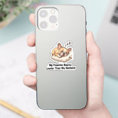 私のフレンチブルドッグは夫よりいびきがうるさい 面白いデザイン シール (スマートフォン)