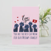 私のフワフワファミリーに最適な猫ママ シーズンカード (スタンド正面)