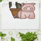 私のブタの台所タオルを愛して下さい キッチンタオル (折り畳み)