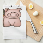 私のブタの台所タオルを愛して下さい キッチンタオル (四つ折り)