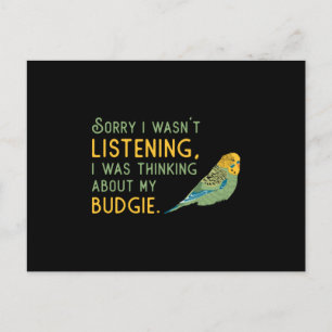 私のブッギーのBudgerigar BudgieについてのParaket恋人 ポストカード