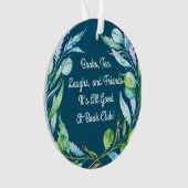 私のブッククラブのグループのよい友人 オーナメント (正面)