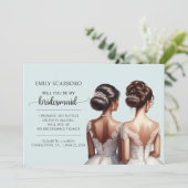 私のブライズメイドになってくれますか？（アフリカンアメリカン） 招待状 (スタンド正面)