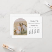 私のブライズメイドになってくれますか？ アーチ写真カレンダーカード カード (正面/裏面インサイチュ)