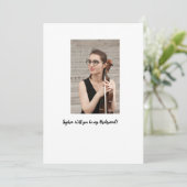 私のブライズメイドになってくれますか? エレガントでモダンな写真 招待状 (スタンド正面)