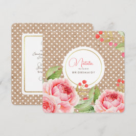 私のブライズメイドになってくれますか？ オーダーメイドの招待状 招待状