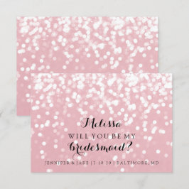 私のブライズメイドになってくれますか？カード - キラキラと輝くファブユー 招待状