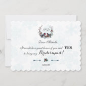 私のブライズメイドになってくれますか チャーム ウィンター リース 招待状 (裏面)