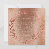 私のブライズメイドになってくれますか？ - ピンクゴールドシャンパン 招待状 (裏面)