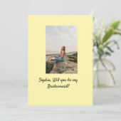 私のブライズメイドになってくれますか? フォト エレガント モダン 招待状 (スタンド正面)