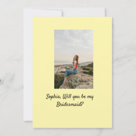 私のブライズメイドになってくれますか？ フォト エレガント モダン 招待状