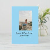 私のブライズメイドになってくれますか？ フォト エレガント モダン 招待状 (スタンド正面)