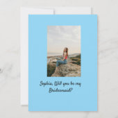 私のブライズメイドになってくれますか？ フォト エレガント モダン 招待状 (裏面)