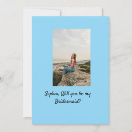 私のブライズメイドになってくれますか？ フォト エレガント モダン 招待状
