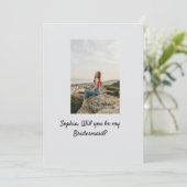 私のブライズメイドになってくれますか？ フォト エレガント モダン 招待状 (スタンド正面)