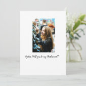 私のブライズメイドになってくれますか？ フォト エレガント モダン 招待状 (スタンド正面)