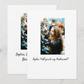 私のブライズメイドになってくれますか？ フォト エレガント モダン 招待状 (正面/裏面)