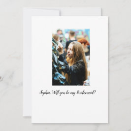 私のブライズメイドになってくれますか？ フォト エレガント モダン 招待状