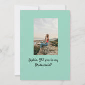 私のブライズメイドになってくれますか？ フォト エレガント モダン 招待状 (裏面)