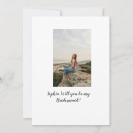 私のブライズメイドになってくれますか？ フォト エレガント モダン 招待状