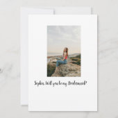 私のブライズメイドになってくれますか フォト エレガント モダン 招待状 (裏面)