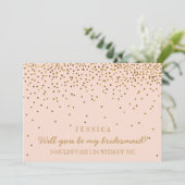 私のブライズメイドになってくれますか？ヴィンテージ・コンフェッティ 招待状 (スタンド正面)